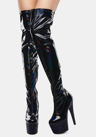 Bejeweled-3000-7 Thigh High Boots