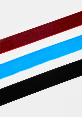 Jewel Toned Heart Choker Set