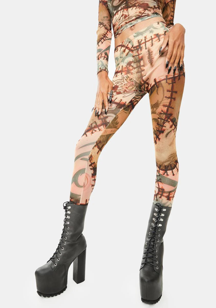 Under Your Skin Mesh Leggings