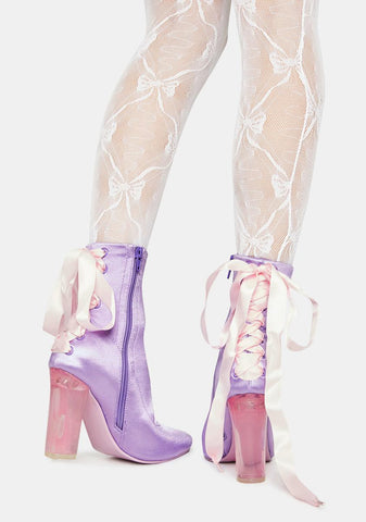 Take A Bow Corset Booties