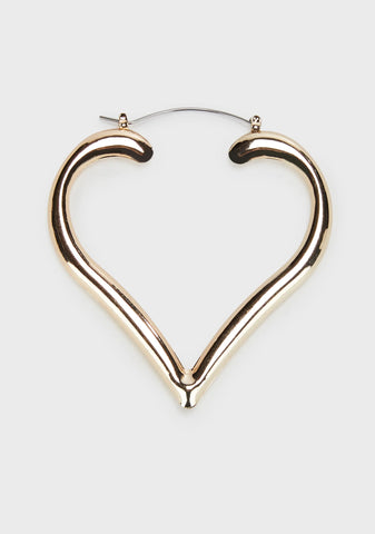 Open Heart Earrings