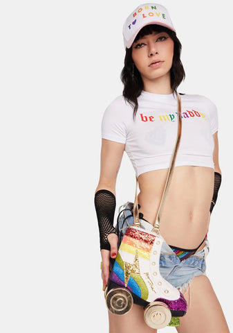 Rainbow Roller Derby Crossbody Bag