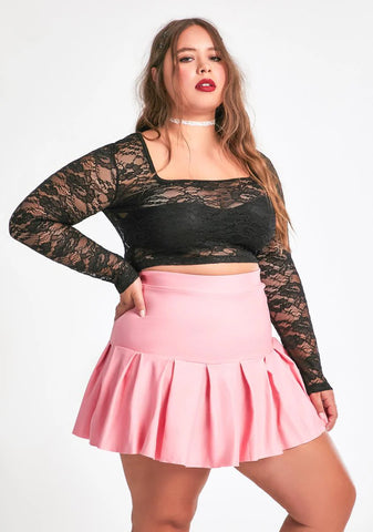 Love Spell On U Lace Long Sleeve Tee