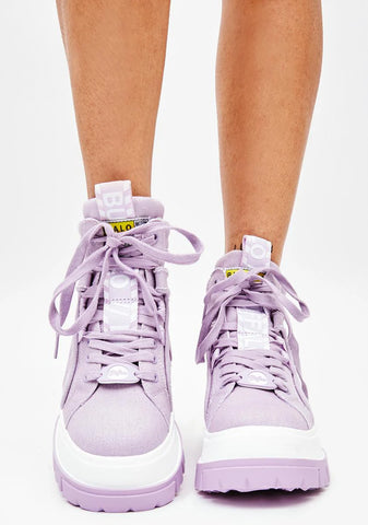 Purple Aspha NC Mid Lace Up Sneakers