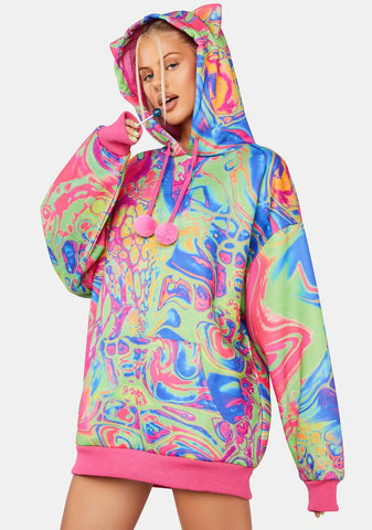 Acid Amoeba Oversized Hoodie