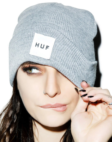 Box Logo Beanie - Gray