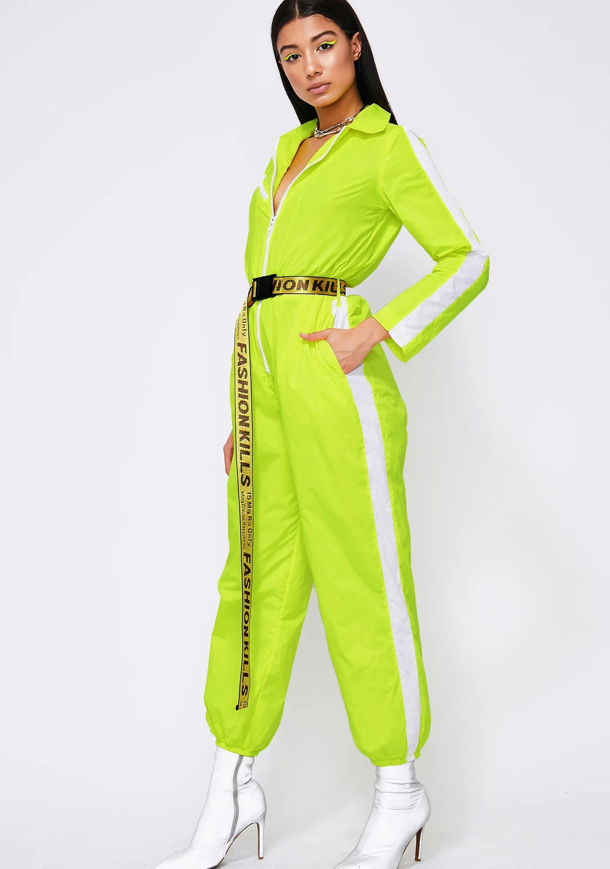 Electric Cosmic Radiation Belted Jumpsuit