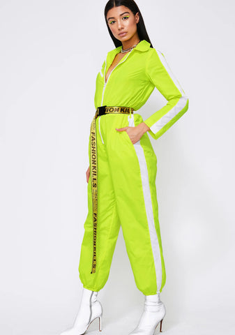 Electric Cosmic Radiation Belted Jumpsuit