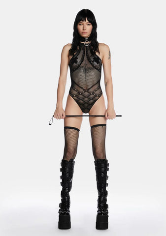 Feel My Fire Fishnet Teddy