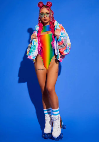 Confidence Is Key Rainbow Windbreaker