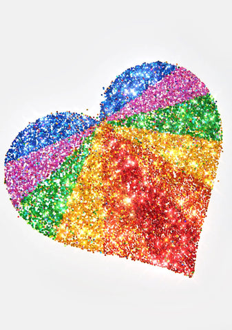 Rainbow Heart Body Sticker
