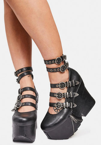 Bedbound Platform Wedge Heels