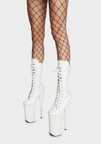 White Beyond-1050 Platform Boots