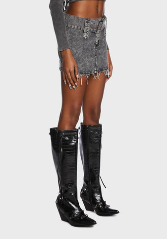 Street Savvy Denim Skirt