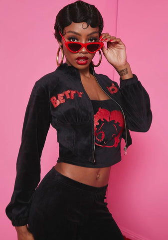 Such A Flirty Toon Zip Up Corset Sweater