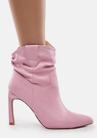 Rose Here For It Heeled Booties