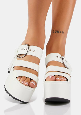 Triple Strap Platform Sandals