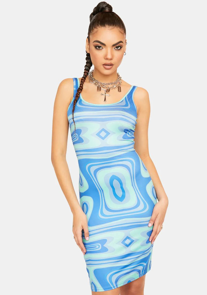 My Rules Swirl Print Mini Dress