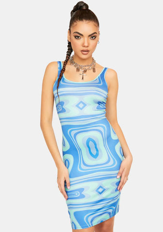 My Rules Swirl Print Mini Dress