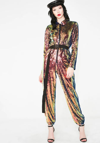 Cosmic Deviant Sequin Jumpsuit