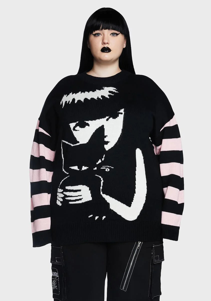 Plus Brooding Besties Knit Sweater