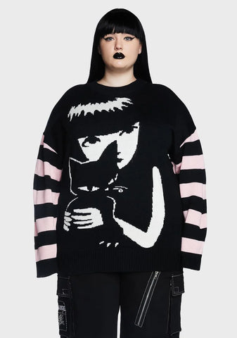 Plus Brooding Besties Knit Sweater