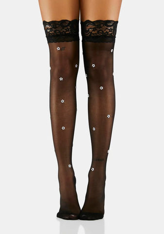 Slick Flashy Mood Thigh Highs