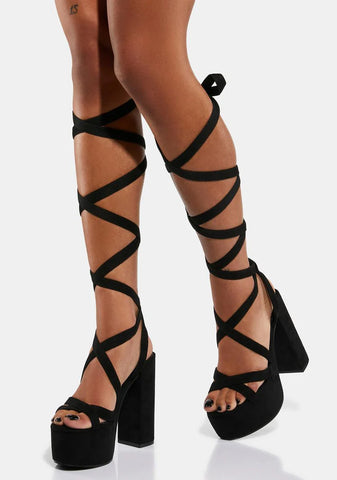 Up In The Air Wrap Heels