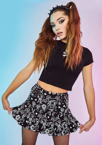 Sprinkle Spirit Donutella Pleated Mini Skirt