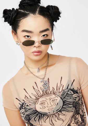 Unbothered Boo Oval Sunglasses