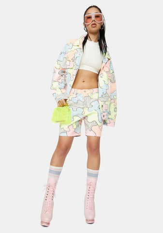 Write About Now Scribble Boyfriend Shorts