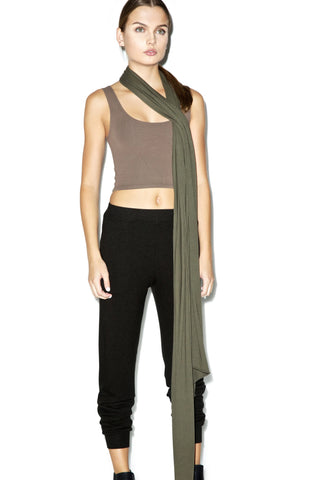 Reeves Fitted Crop Tank - Brown