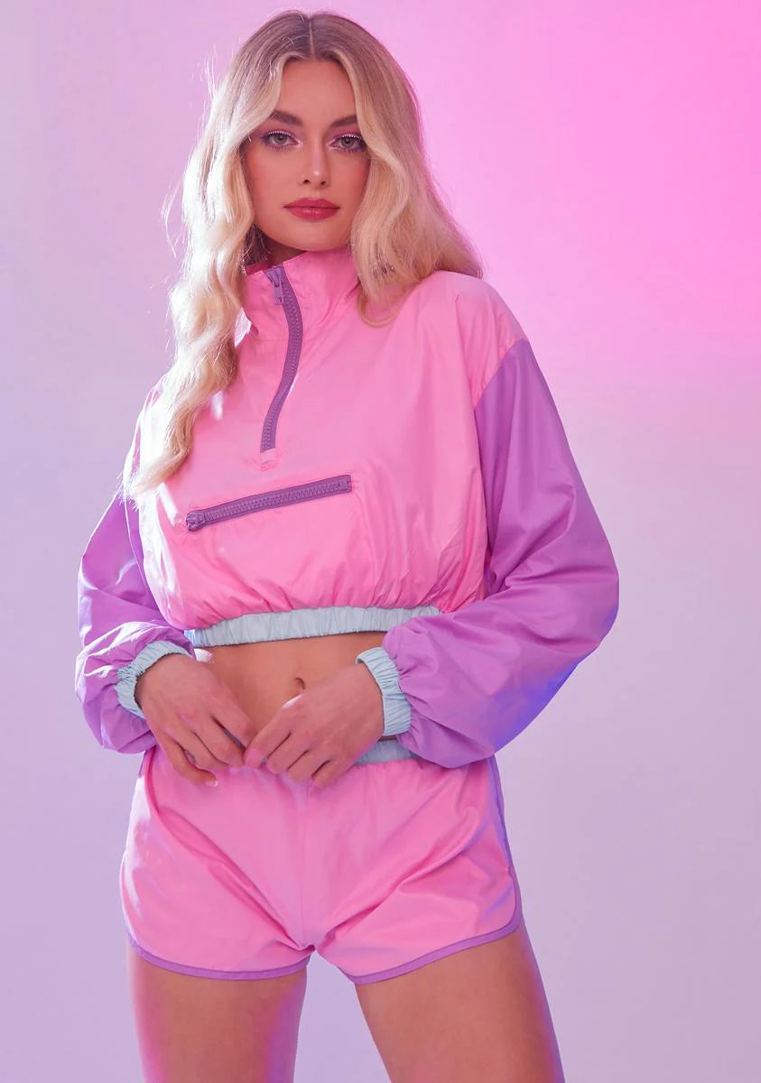 Whip It Colorblock Windbreaker Set