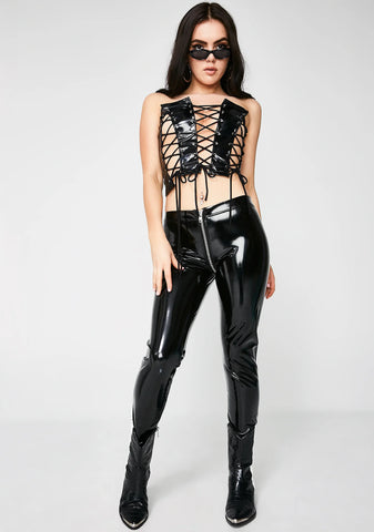 Midnight Siren Slayer Lace-Up Bustier