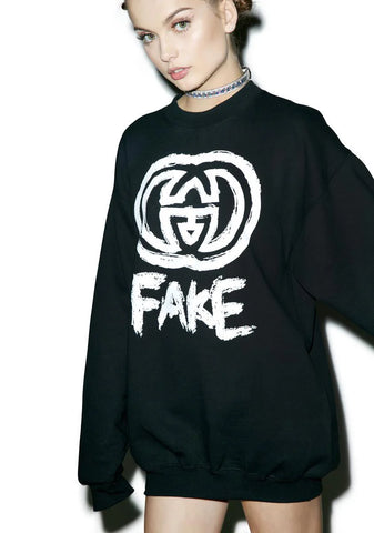 Fake GG Sweatshirt - Gray