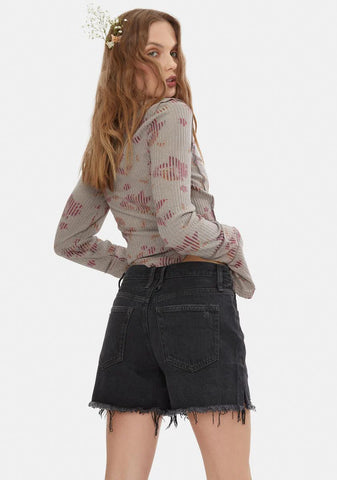 Washed Black Makai Cut Off Shorts