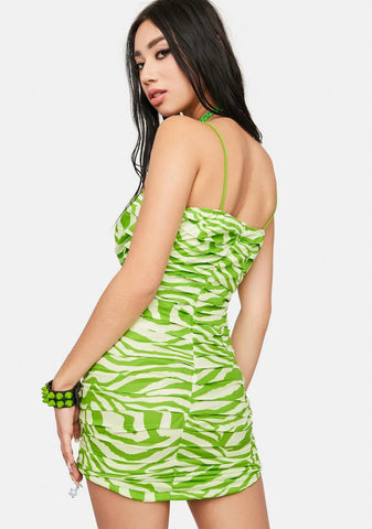 Atomic Wild Side Pleated Mini Dress