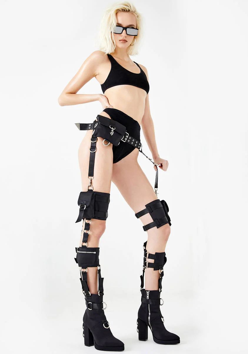 Rated R Harness Thigh Highs