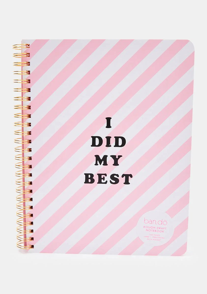 I Did My Best Rough Draft Mini Notebook
