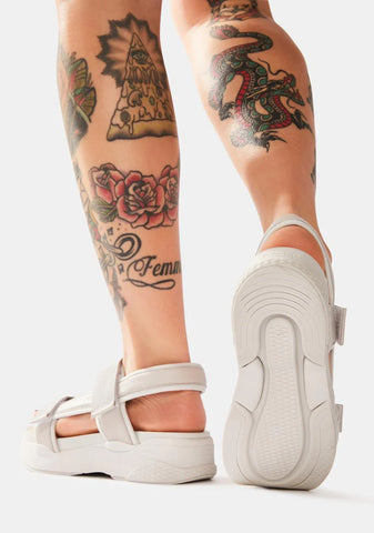 Steel Lori Leather Platform Sandals