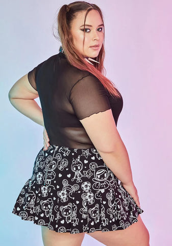 Spreading Sprinkle Spirit Donutella Pleated Mini Skirt