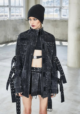 Bassline Washed Denim Zip Up Jacket