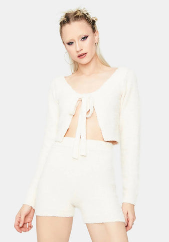 Trust The Moment Knit Cardigan & Shorts Set