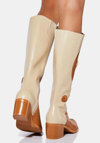 Tan Balancing Act Knee High Boots