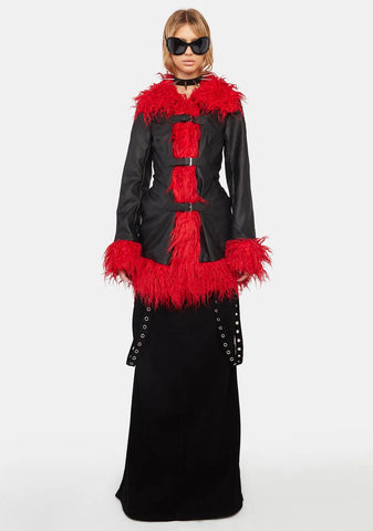 No Bad Vibes Faux Fur Jacket