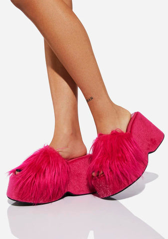 Runaway Rebel Faux Fur Slides