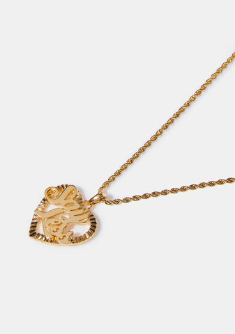 Say Less Heart Necklace
