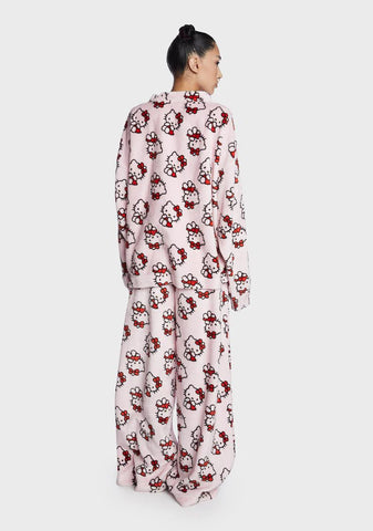 Hello Kitty Fuzzy Jumper And Trouser Set