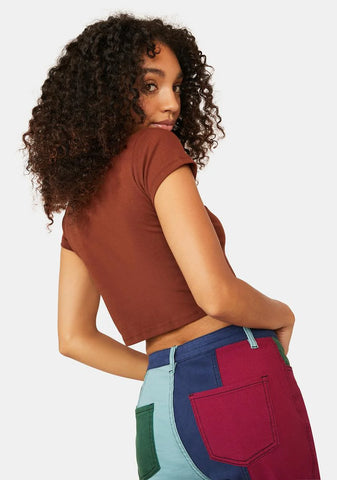 Hug A Boo Cropped Baby Tee