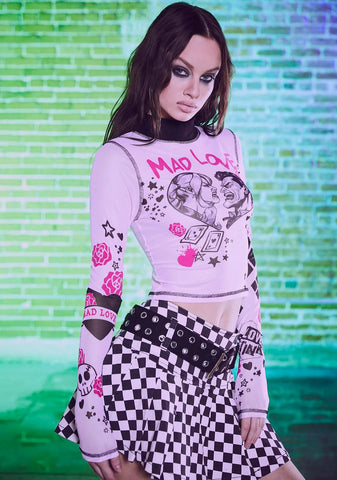 Mad For Each Other Mesh Top